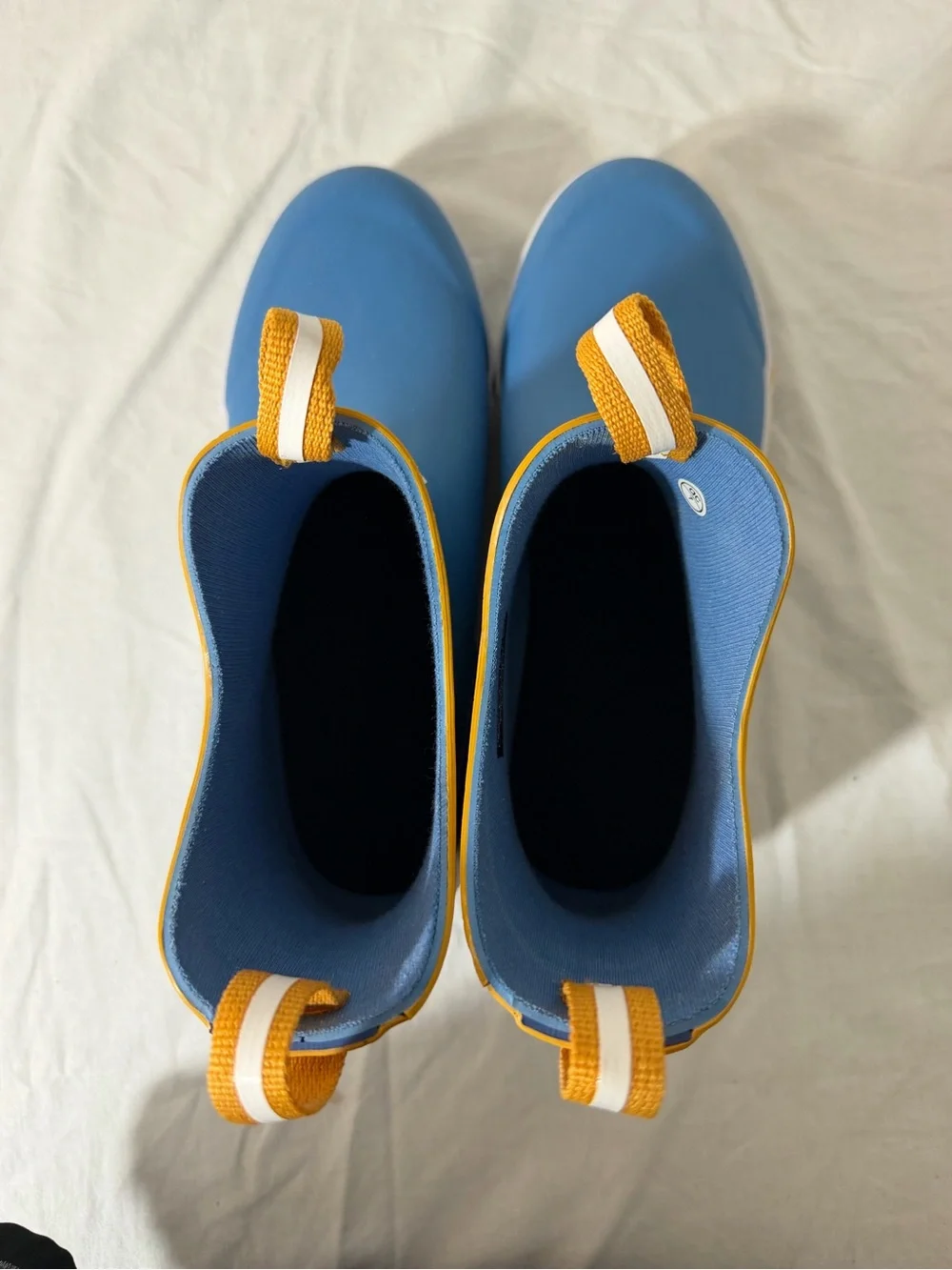 XTRATUF Kids Blue Pull-On Rain & Snow Boots with Yellow Trim